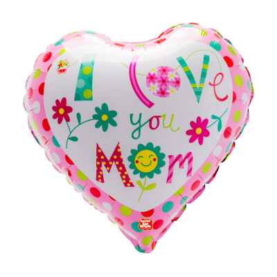 Metalizado Coração Love Mom