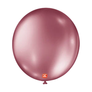 Metallic Balloons Redondo Rosa 9 Polegadas