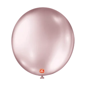 Metallic Balloons Redondo Rosa Soft 9 Polegadas