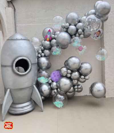 Orgânico Prata para Festa Astronauta