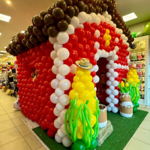 Celeiro de balões para Festa Junina