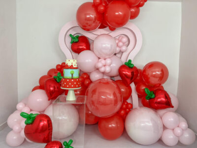 Decoração de Morango com Arco Desconstruído