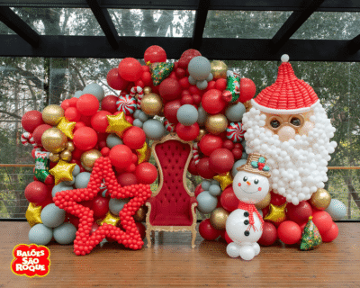 Decoração Natalina com Balões