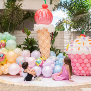 Decoração com doces gigantes