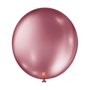 Metallic Balloons Redondo Rosa 9 Polegadas