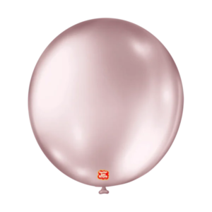 Metallic Balloons Redondo Rosa Soft 9 Polegadas